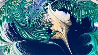 Final Ferns, Feather and Fronds - Fluid Art - Abstract Art