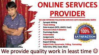 Online services provider Nadeem Shoukat I Readymade work online I Students help corner I Psychology