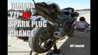 YAMAHA YZF-R6 DIY SPARK PLUG CHANGE (TUTORIAL/EASY)