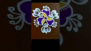 Beautiful simple colour kolam  Latest muggulu  trendy rangoli #shorts #rangoli #kolam #viral