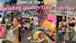 girls day vlog: spending time w/ vadah before I move  painting, gym, shopping, podcast fail + more