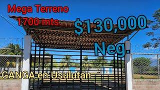 GANGA Mega Terreno en Venta 1700 mt en Usulutan Canton Mejicapa PISCINA INCLUIDA Santa maria Majano