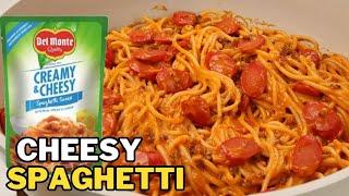 How to Cook Spaghetti | Creamy and Cheesy Del Monte | Filipino Style