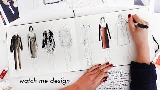 watch me design a collection part 1. initial inspo, thumbnail sketches, and color story