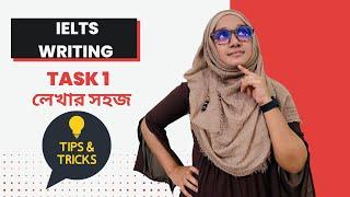 IELTS Writing Task 1-Easy Tips & Tricks| Useful Common Phrases | How to Paraphrase | In Bangla| 2022