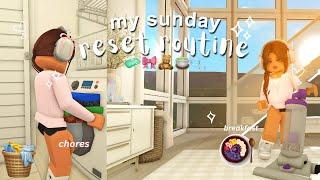   my SUNDAY RESET routine: productive vlog | bloxburg roleplay 