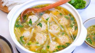 Easy Hearty Chinese Meatball Soup (Perfect Winter Recipe)