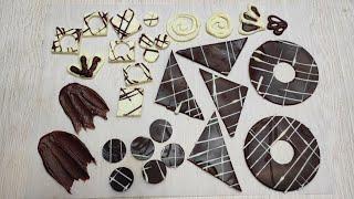 CHOCOLATE DESIGN | CHOCOLATE GARNISH #shorts