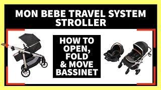 MonBebe Moduler 6-1 Travel Stroller Instructions | How to Open and Fold Walmart Stroller