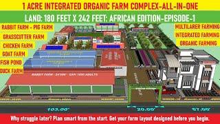 1 ACRE INTEGRATED ORGANIC FARM COMPLEX 180 FEETX242 FEET- AFRICAN EDITION-EPISODE-1 #ifs #organic