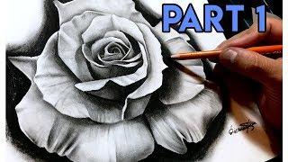 How To Draw A REALISTIC Rose - BEST Tutorial! Part 1