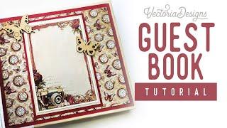 (Wedding) Guest Book Tutorial | Deep Red & Gold Crafting Printables