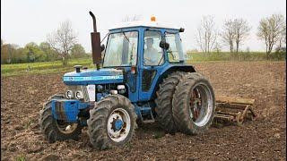Classic 1982 Ford 6610 4wd with dual wheels and SKH PZ Crumbler cultivator/harrow