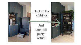 Hacked bar cabinet and cocktail party with @crewbarware !