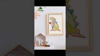 DIY Small Cute Dinosaur Wall Decor #diy #craft #craftideas #decoration