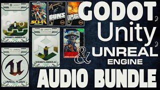 Awesome Godot, Unity and Unreal Engine Arcade Audio Bundle -- Sound FX, Music &  Plugins