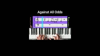 Against All Odds (Phil Collins) piano chord rhythm, cover song