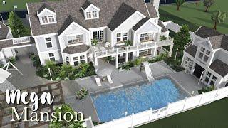 MEGA MANSION BLOXBURG SPEEDBUILD WITH GUEST HOUSE AND POOL *FIXED*