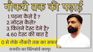 सरकारी नौकरी तक का सफ़र आपका इस प्रकार का होना चाहिए।रणनीति तैयारी की।राजवीर सर-स्प्रिंगबोर्ड जयपुर