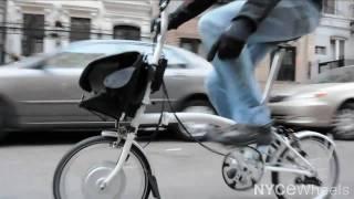 Electric Brompton bike, most compact electric folding bicycle