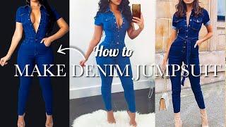 How to make  Denim/Jean jumpsuit at home (pattern)