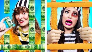 Rich Girl Vs Broke Jail  Funny Situations & Amazing Ideas | Popular Vs Unpopular by Crafty Hacks