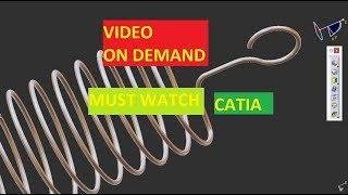 Catia V5 | Tutorial for Beginners | Helix | spring with hook | Video on Demand | Technical MMS