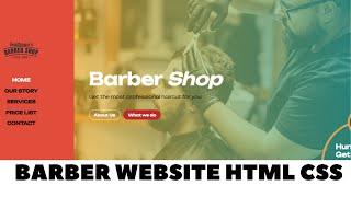 How to make a barber website in html and css | Source code