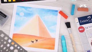 Pyramid with Soft Pastels | Nagomi Art | Faber-Castell