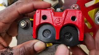 How To Change Your Front Brake Pads (Yengyeng) Bike Edition | Jamaican Bike Life 