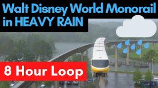 8 Hours of Heavy Pouring Rain On-board the Walt Disney World Monorail | 8 Hour of Heavy Rain Sounds