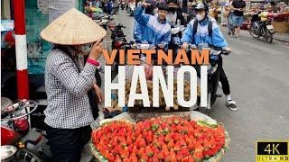 [4K] HANOI VIETNAM – Old Quarter Walking Tour in Vietnam‘s Chaotic Capital City | February 24