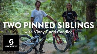 Two Pinned Siblings — Vinny T and Candice at Bike Park Châtel