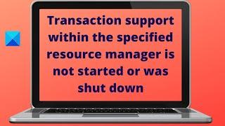 Transaction support within the specified resource manager is not started or was shut down