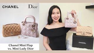 CHANEL MINI RECTANGULAR VS. MINI LADY DIOR: WHAT FITS, MOD SHOTS | 香奈儿mini CF对比迪奥mini戴妃包