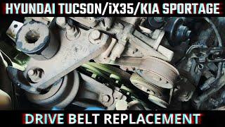 HYUNDAI / KIA DRIVE BELT REPLACEMENT | iX35 | TUCSON | SPORTAGE | D4BA | HOW TO