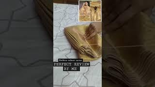 meesho haul gold colour saree s- 77557472 #review #unboxing #meeshohaul #women