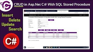 Complete CRUD Operation in Asp.Net C# Using Stored Procedure | ProgrammingGeek