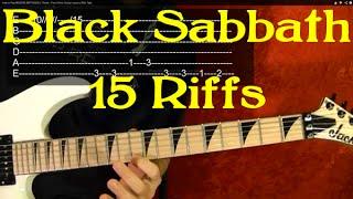 Black Sabbath - 15 Great Riffs! Guitar Lesson