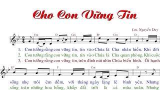 Cho Con Vững Tin (tập hát) - Nguyễn Duy -  Anna Sao Mai