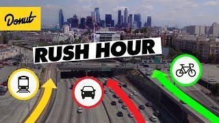 CAR vs BIKE vs TRAIN - We found the FASTEST way through LA Traffic