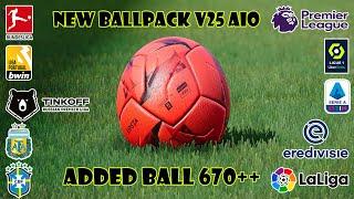 NEW BALLPACK V25 AIO || ADDED BALL 670++ ||  TUTORIAL INSTAL BALL SERVER || PES 2021 || SIDER