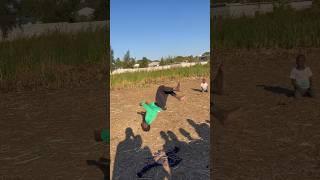 I did the lowest backflip and green ninja went crazy with a combo#publicreaction #shortvideo