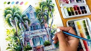 Sketch ANY Street Scene With This Watercolor Technique (Step by Step)