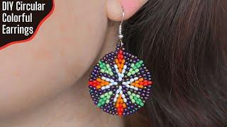 NEW! Circular Spring Beaded Earrings - Tutorial