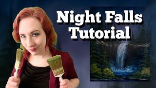 Night Falls Painting Tutorial by CRI Jessie Mason #paintingtutorial #paintingtutorials  #painting