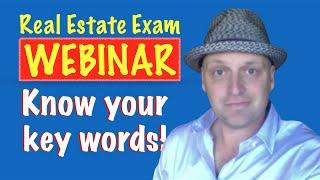 Know your Keywords for the Real Estate Exam!