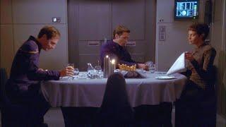 T'pol, Trip and Archer, first meal together