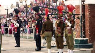 wagah border parade( pak-india),flag ceremony 3 oct 2021,32 km away from lahore city,