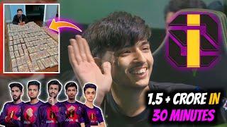 1.5 CRORE PLUS EARNING IN JUST 30 MINUTES FOR I8 ESPORTS ️ | HARKWORK PAY OFF 